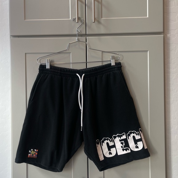 Mens Black Icecream Frozen Graphic Sweat Short Streetwear Billionare Boys Club - Picture 1 of 8